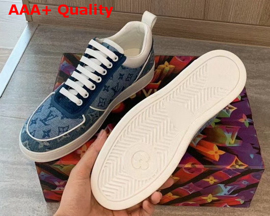 Louis Vuitton Monogram Denim Sneaker in Blue Replica