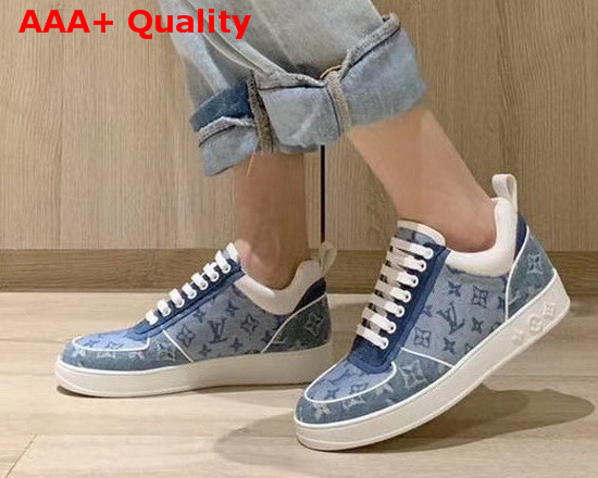 Louis Vuitton Monogram Denim Sneaker in Blue Replica