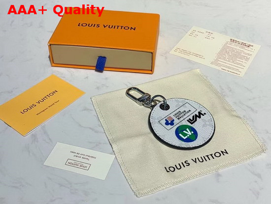 Louis Vuitton Monogram Logos Illustre Bag Charm and Key Holder Blanc M68301 Replica