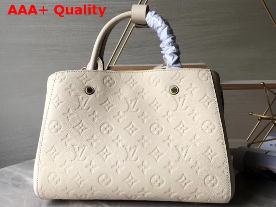 Louis Vuitton Montaigne MM Beige Rose Monogram Empreinte Leather M44311 Replica