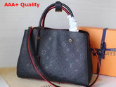 Louis Vuitton Montaigne MM Monogram Empreinte Marine Rouge Replica