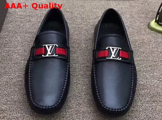 Louis Vuitton Monte Carlo Loafer Black Grained Calf Leather Replica