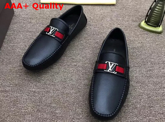 Louis Vuitton Monte Carlo Loafer Black Grained Calf Leather Replica