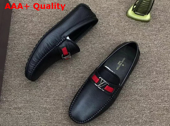 Louis Vuitton Monte Carlo Loafer Black Grained Calf Leather Replica