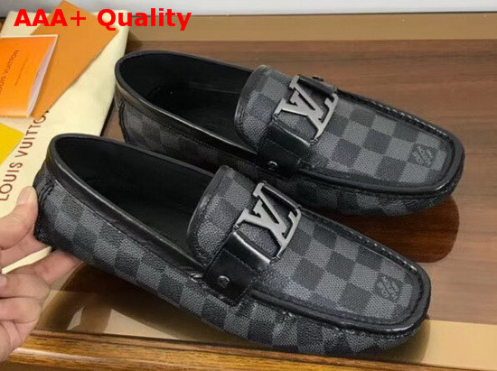 Louis Vuitton Monte Carlo Loafer Damier Graphite Canvas Replica