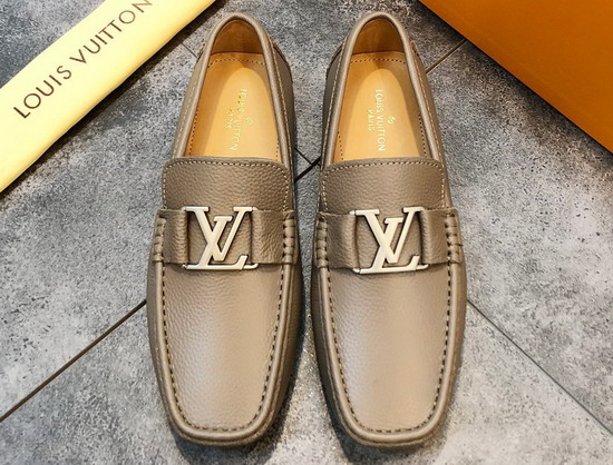 Louis Vuitton Monte Carlo Moccasin Beige Grained Calf Leather Replica