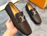 Louis Vuitton Monte Carlo Moccasin Brown Grained Calf Leather Replica