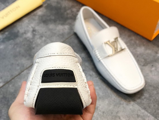 Louis Vuitton Monte Carlo Moccasin White Grained Calf Leather Replica