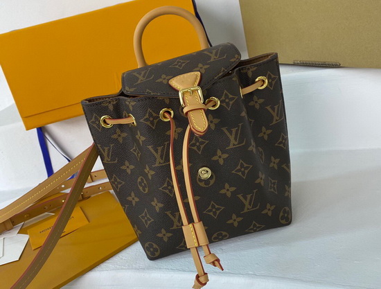 Louis Vuitton Montsouris BB Backpack in Monogram Canvas and Natural Cowhide Leather M45502 Replica