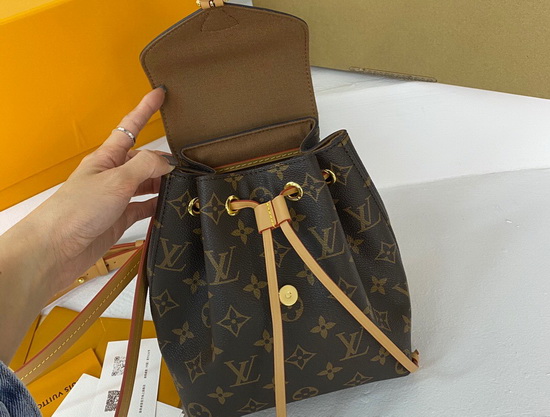 Louis Vuitton Montsouris BB Backpack in Monogram Canvas and Natural Cowhide Leather M45502 Replica