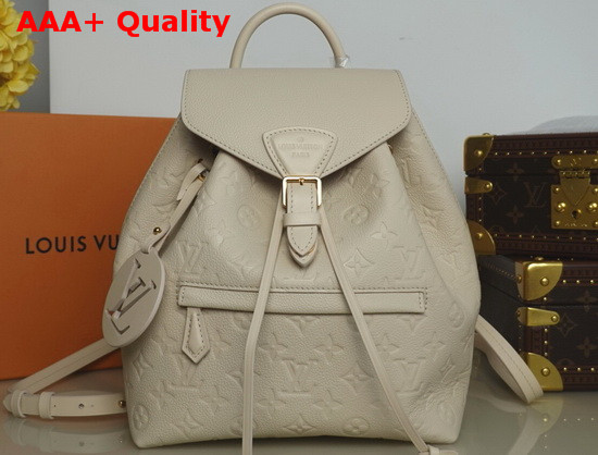 Louis Vuitton Montsouris Backpack Creme Monogram Empreinte Leather M45397 Replica