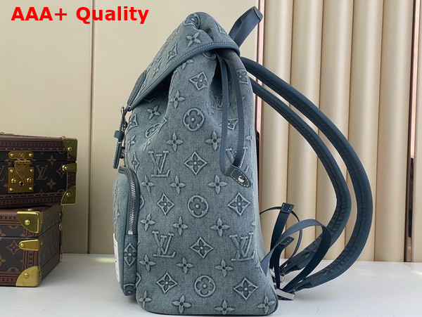 Louis Vuitton Montsouris Backpack Monogram Washed Denim Coated Canvas M22534 Replica