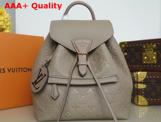 Louis Vuitton Montsouris Backpack Tourterelle Monogram Empreinte Leather M45410 Replica