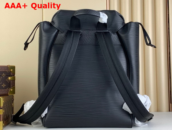 Louis Vuitton Montsouris Backpack in Black Epi Leather Replica