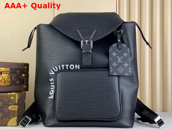 Louis Vuitton Montsouris Backpack in Black Epi Leather Replica