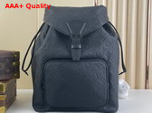 Louis Vuitton Montsouris Backpack in Black Taurillon Monogram Leather Embossed with the Monogram Motif M23127 Replica