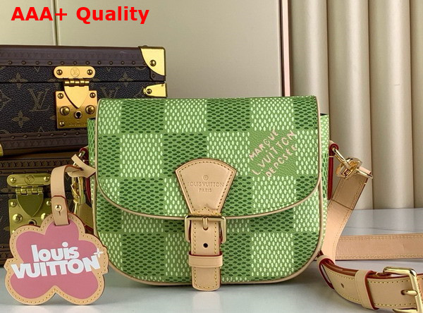 Louis Vuitton Montsouris Messenger Bag in Green Damier Golf Coated Canvas N40665 Replica