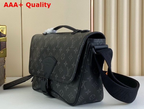 Louis Vuitton Montsouris Messenger Bag in Monogram Eclipse Coated Canvas Replica