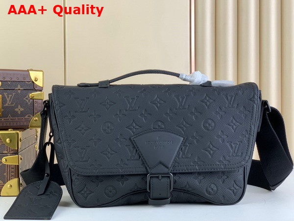 Louis Vuitton Montsouris Messenger Bag in Taurillon Monogram Embossed Cowhide Leather Replica