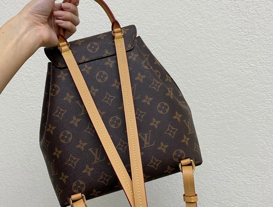 Louis Vuitton Montsouris PM Backpack in Monogram Canvas and Natural Cowhide Leather M45501 Replica