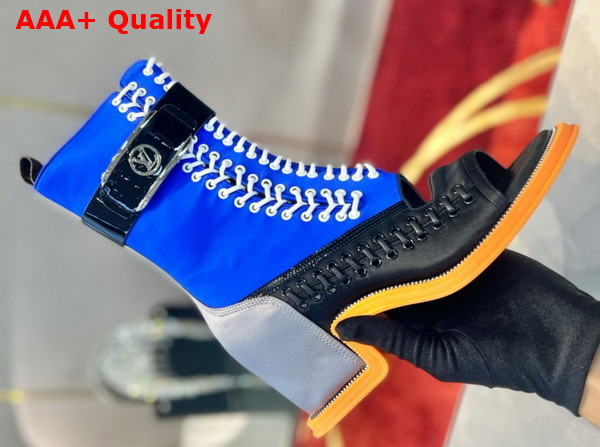 Louis Vuitton Moonlight Half Boot Bleu Roi Blue Satin 1AA0N5 Replica