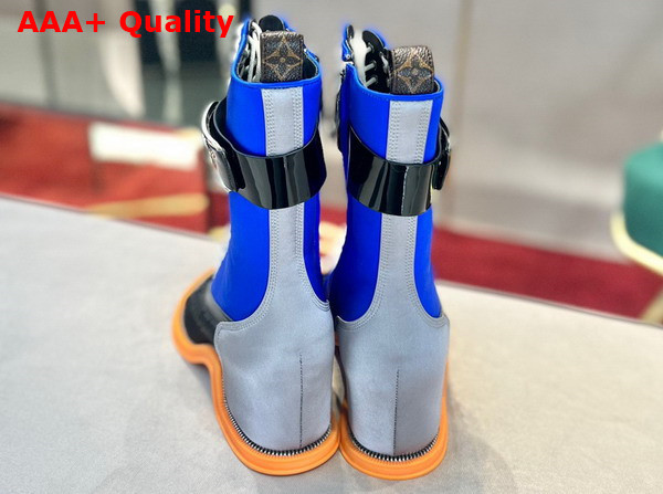 Louis Vuitton Moonlight Half Boot Bleu Roi Blue Satin 1AA0N5 Replica