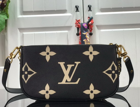 Louis Vuitton Multi Pochette Accessoires Bicolor Monogram Empreinte Leather M45777 Replica