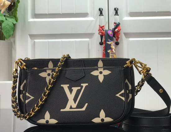 Louis Vuitton Multi Pochette Accessoires Bicolor Monogram Empreinte Leather M45777 Replica