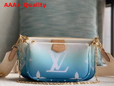 Louis Vuitton Multi Pochette Accessoires Blue Monogram Giant Coated Canvas M57633 Replica