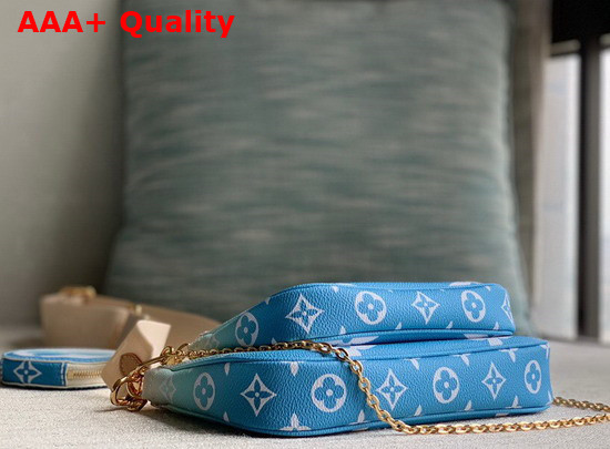 Louis Vuitton Multi Pochette Accessoires Blue Monogram Giant Coated Canvas M57633 Replica