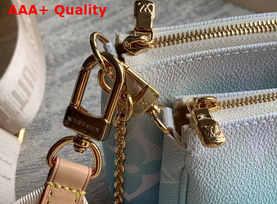 Louis Vuitton Multi Pochette Accessoires Blue Monogram Giant Coated Canvas M57633 Replica