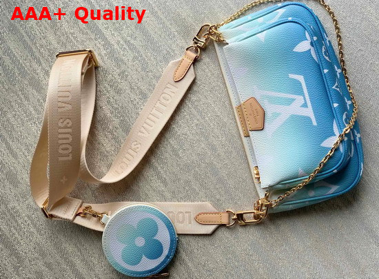 Louis Vuitton Multi Pochette Accessoires Blue Monogram Giant Coated Canvas M57633 Replica