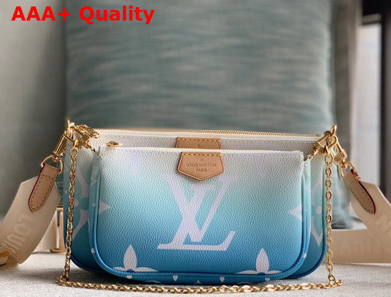 Louis Vuitton Multi Pochette Accessoires Blue Monogram Giant Coated Canvas M57633 Replica