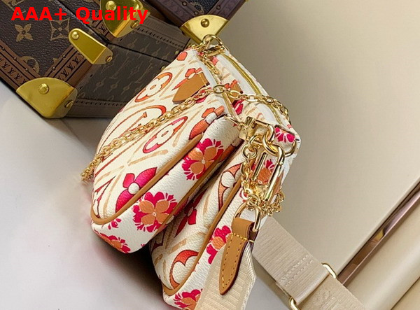 Louis Vuitton Multi Pochette Accessoires Coral Monogram Tiles Coated Canvas Replica