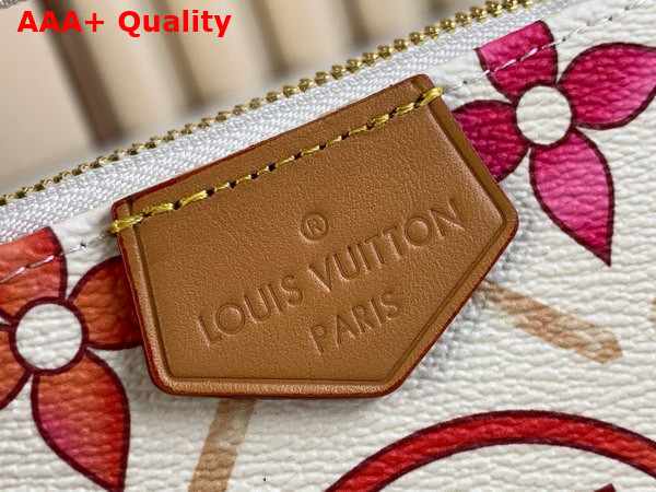 Louis Vuitton Multi Pochette Accessoires Coral Monogram Tiles Coated Canvas Replica