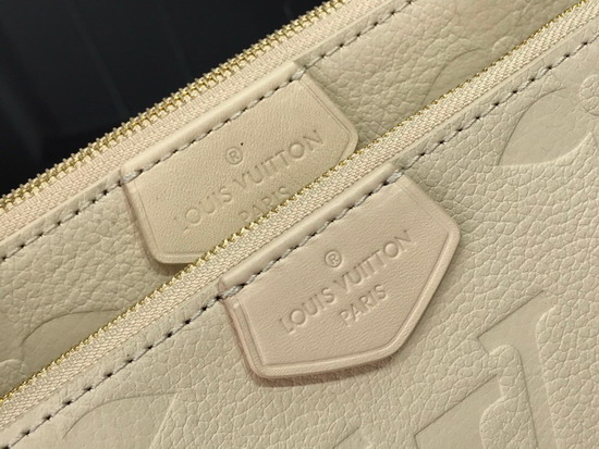 Louis Vuitton Multi Pochette Accessoires Creme Monogram Empreinte Leather M80447 Replica