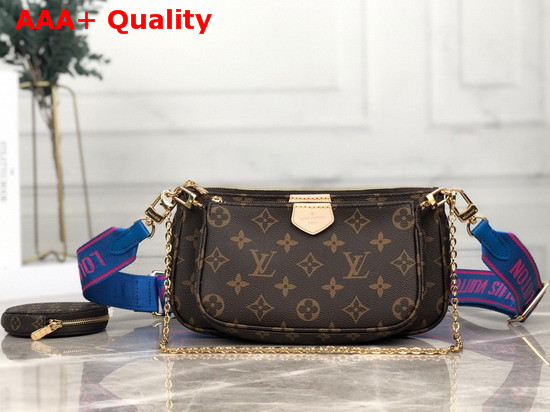 Louis Vuitton Multi Pochette Accessoires Digital Elclusive Prelaunch Blue Replica