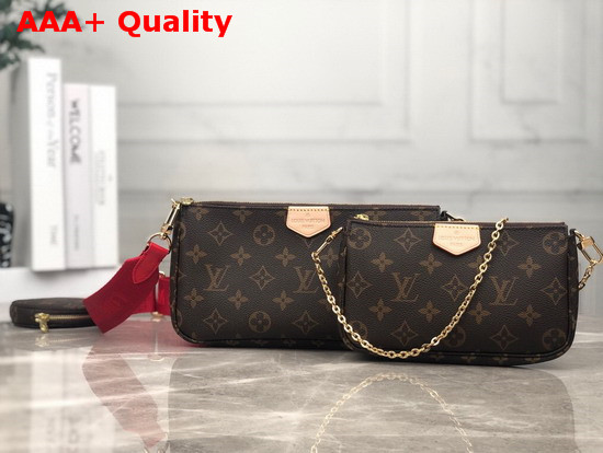 Louis Vuitton Multi Pochette Accessoires Digital Elclusive Prelaunch Red Replica