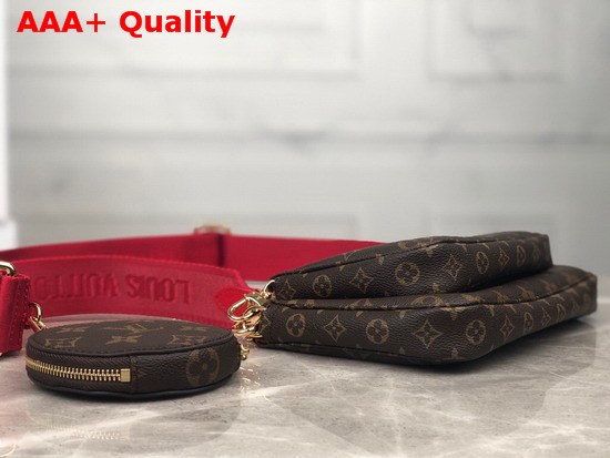 Louis Vuitton Multi Pochette Accessoires Digital Elclusive Prelaunch Red Replica