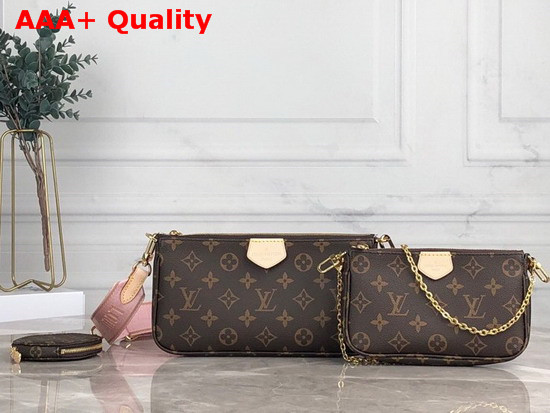 Louis Vuitton Multi Pochette Accessoires Digital Elclusive Prelaunch Rose Clair M44840 Replica