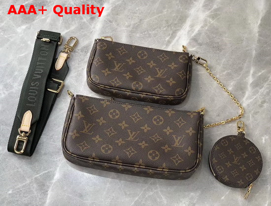 Louis Vuitton Multi Pochette Accessoires Monogram Canvas with Mickey Mouse Print Replica