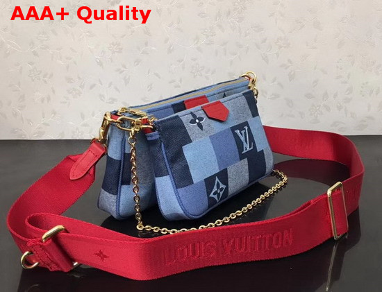 Louis Vuitton Multi Pochette Accessoires Patchwork of Damier and Monogram Motifs M44990 Replica