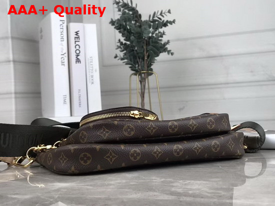 Louis Vuitton Multi Pochette Accessoires in Monogram Canvas Woven with Smooth Colored Leather Replica