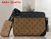 Louis Vuitton Multi Pochette Messenger Bag in Monogram Eclipse Canvas Replica