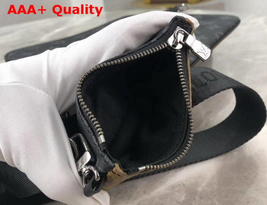 Louis Vuitton Multi Pochette Messenger Bag in Monogram Eclipse Canvas Replica