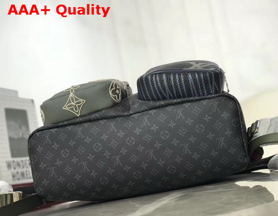 Louis Vuitton Multi Pocket Backpack in Monogram Eclipse Canvas Replica