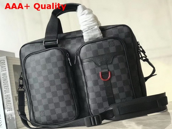 Louis Vuitton Multi Pocket Briefcase in Damier Graphite Canvas Replica