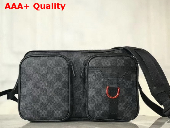 Louis Vuitton Multi Pocket Messenger Bag in Damier Graphite Canvas Replica