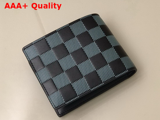 Louis Vuitton Multiple Wallet Aquamarine Damier Infini 3D Cowhide Leather N60440 Replica