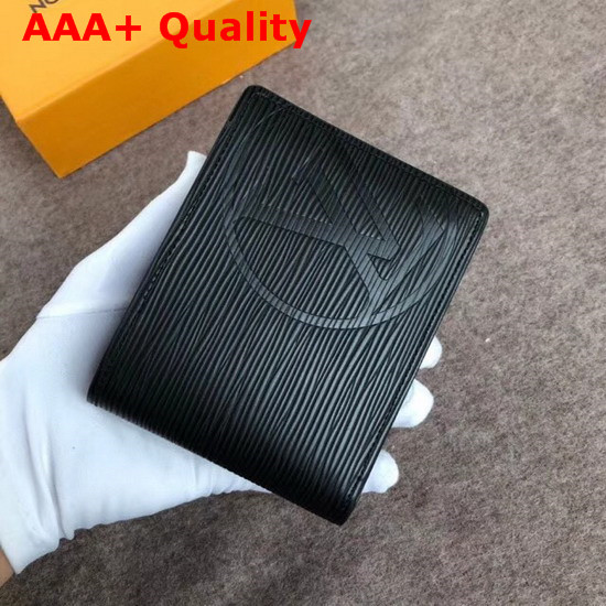 Louis Vuitton Multiple Wallet Epi Black LV Circle Signature Replica